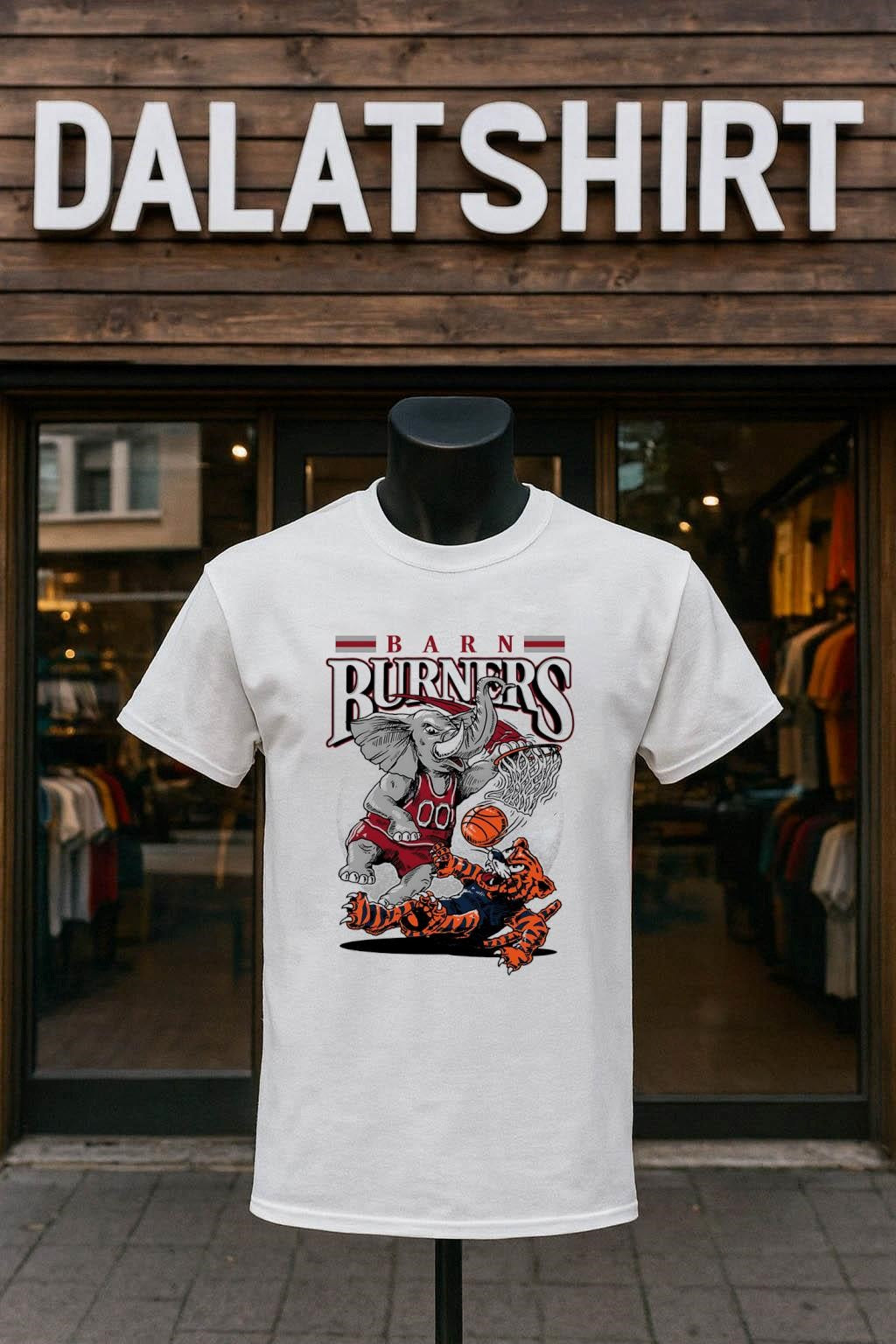 Barn Burners Elephant Basketball Tiger Slam Dunk shirt
