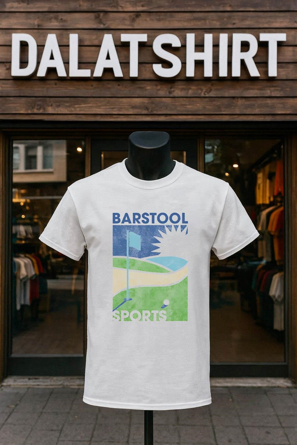 Barstool Sports Golf Course Flag and Sun Scenic shirt