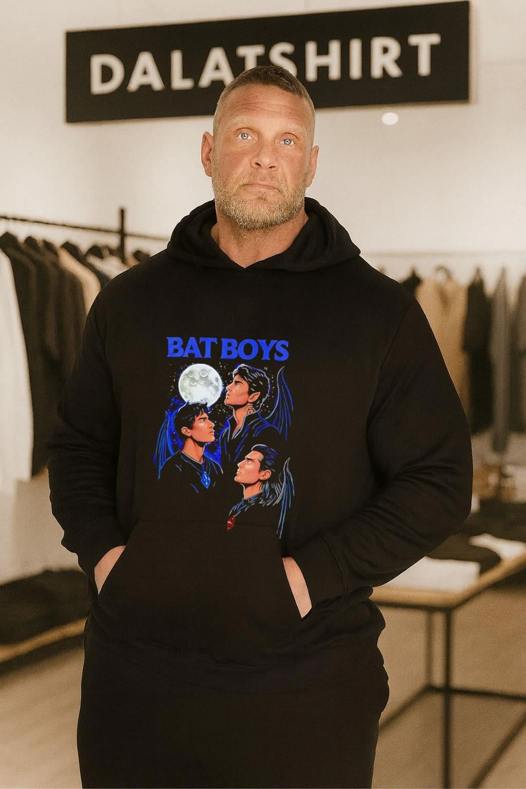Bat Boys Night Moon Three Flying Bat Winged Men classic shirt