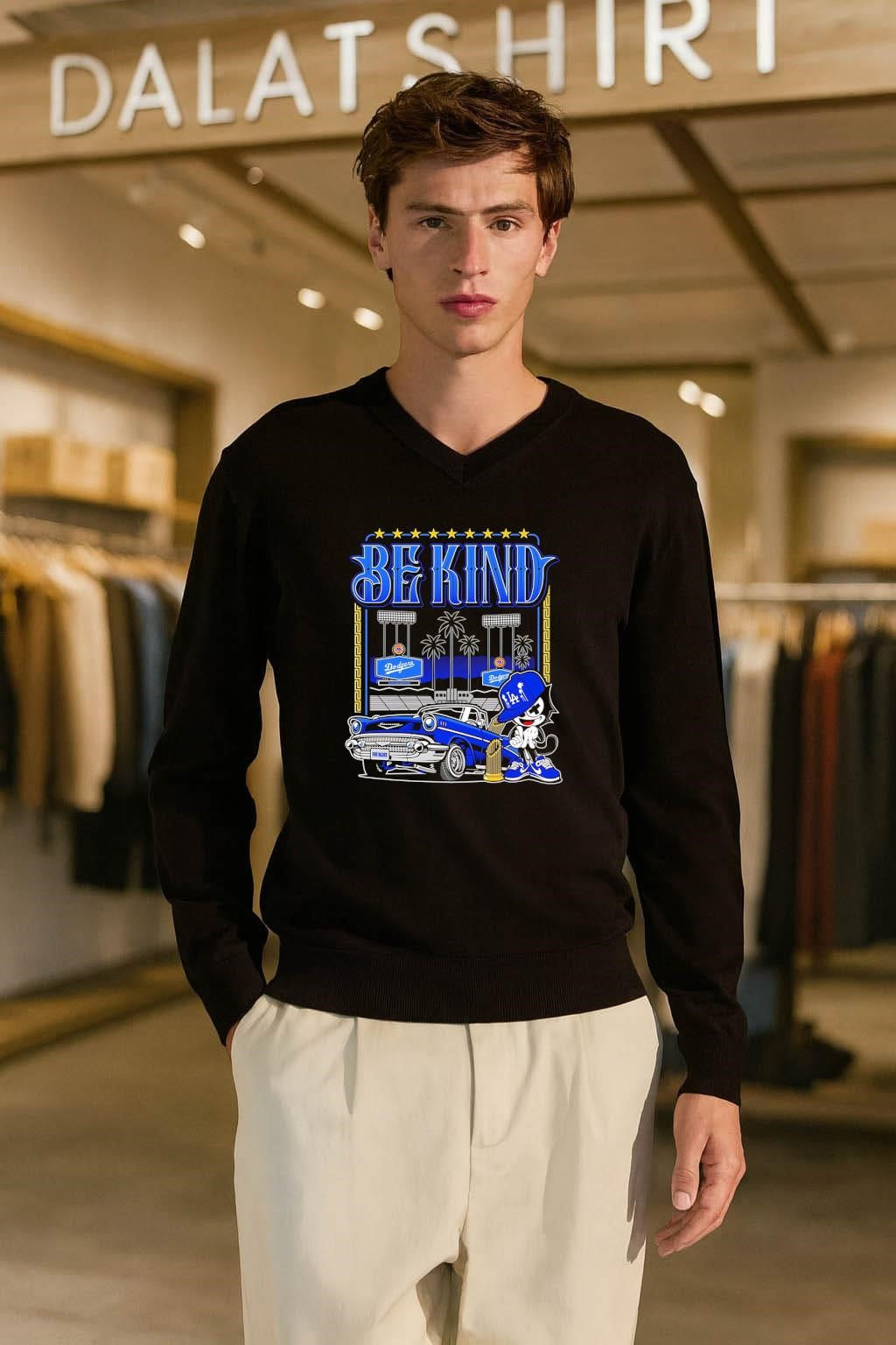 Be Kind LA Dodgers Stadium Chevy Bel Air Felix shirt
