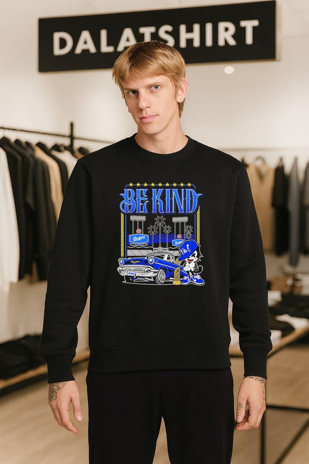 Be Kind LA Dodgers Stadium Chevy Bel Air Felix shirt