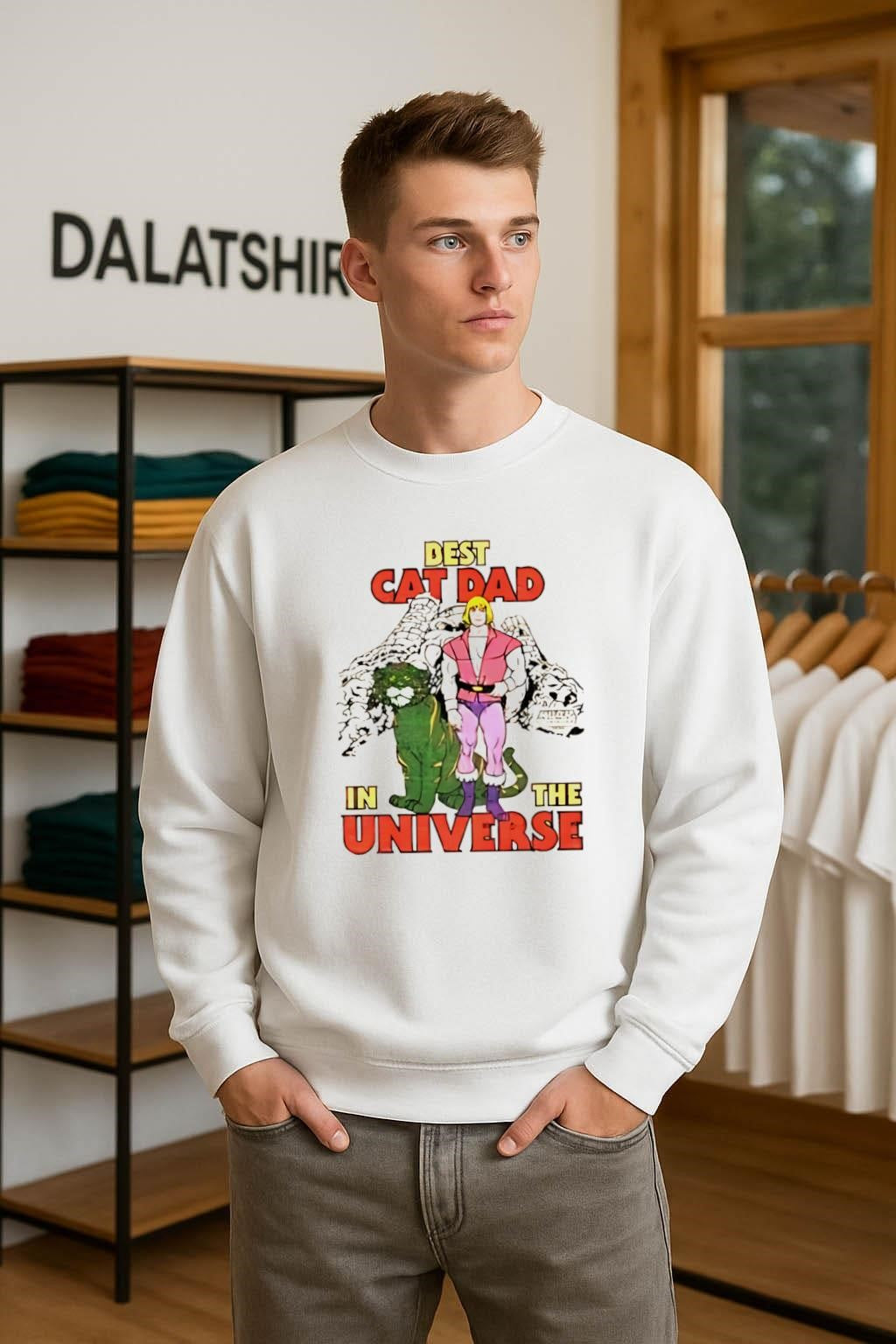 Cat Dad In The Universe He-Man Battle Cat shirt