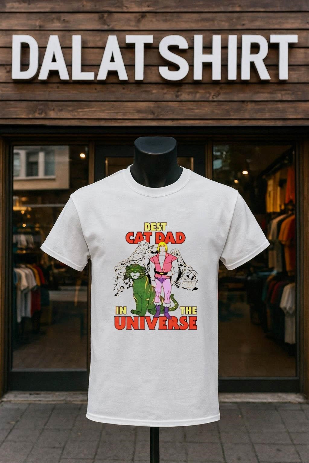 Cat Dad In The Universe He-Man Battle Cat shirt
