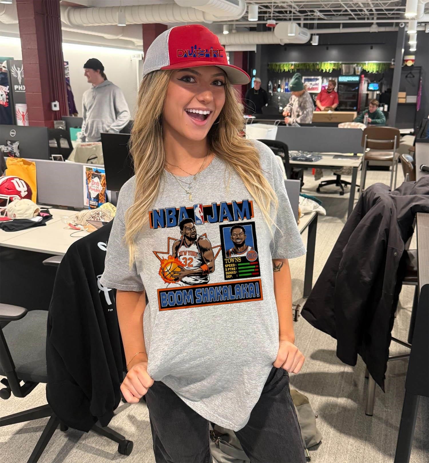 NBA Jam Knicks Karl-Anthony Towns Boom Shakalaka shirt