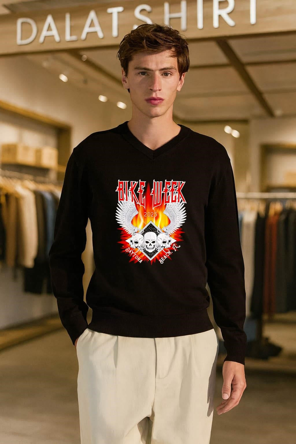 Bike Week 2025 Gothic Winged Skulls shirt