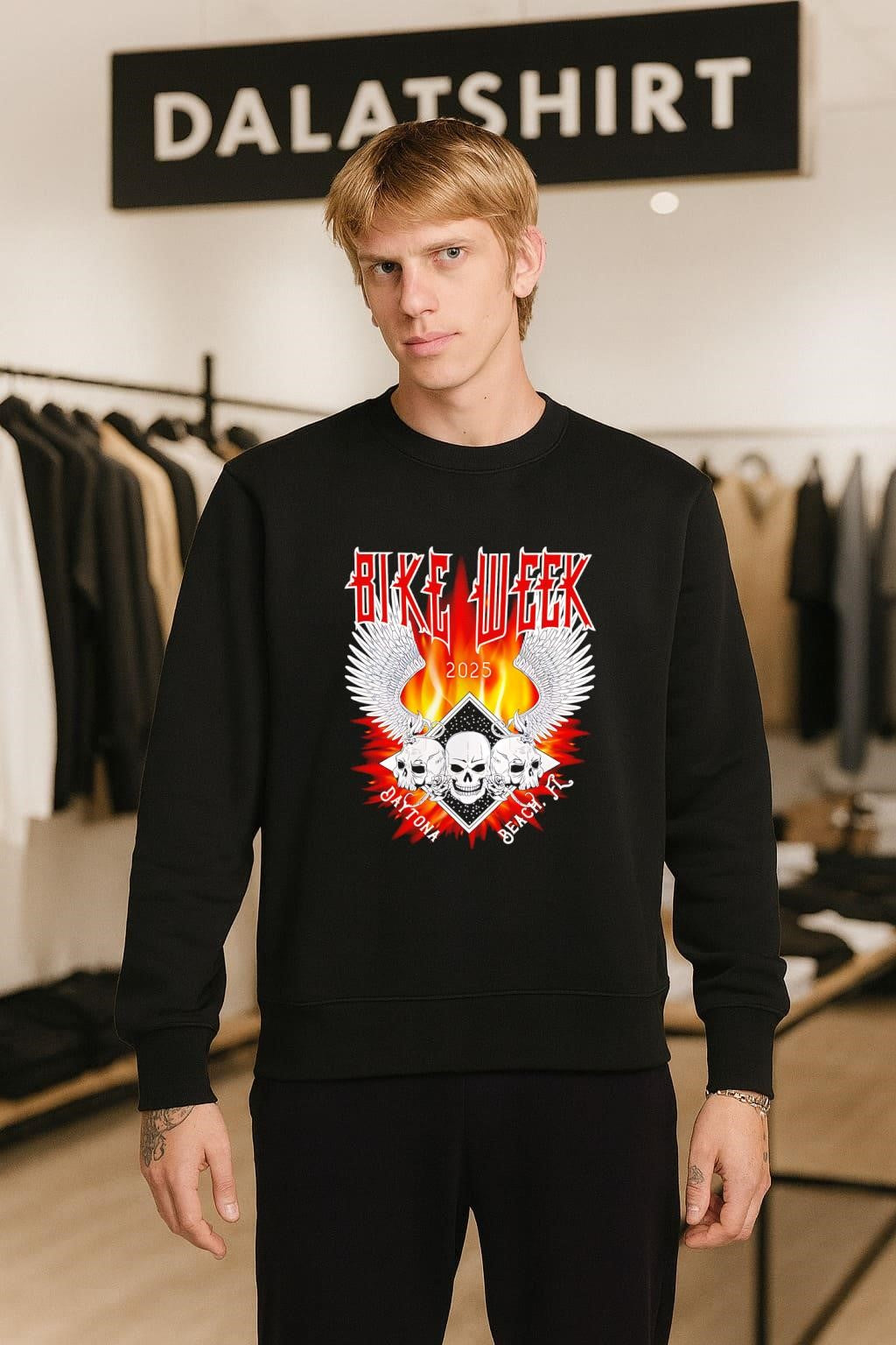 Bike Week 2025 Gothic Winged Skulls shirt