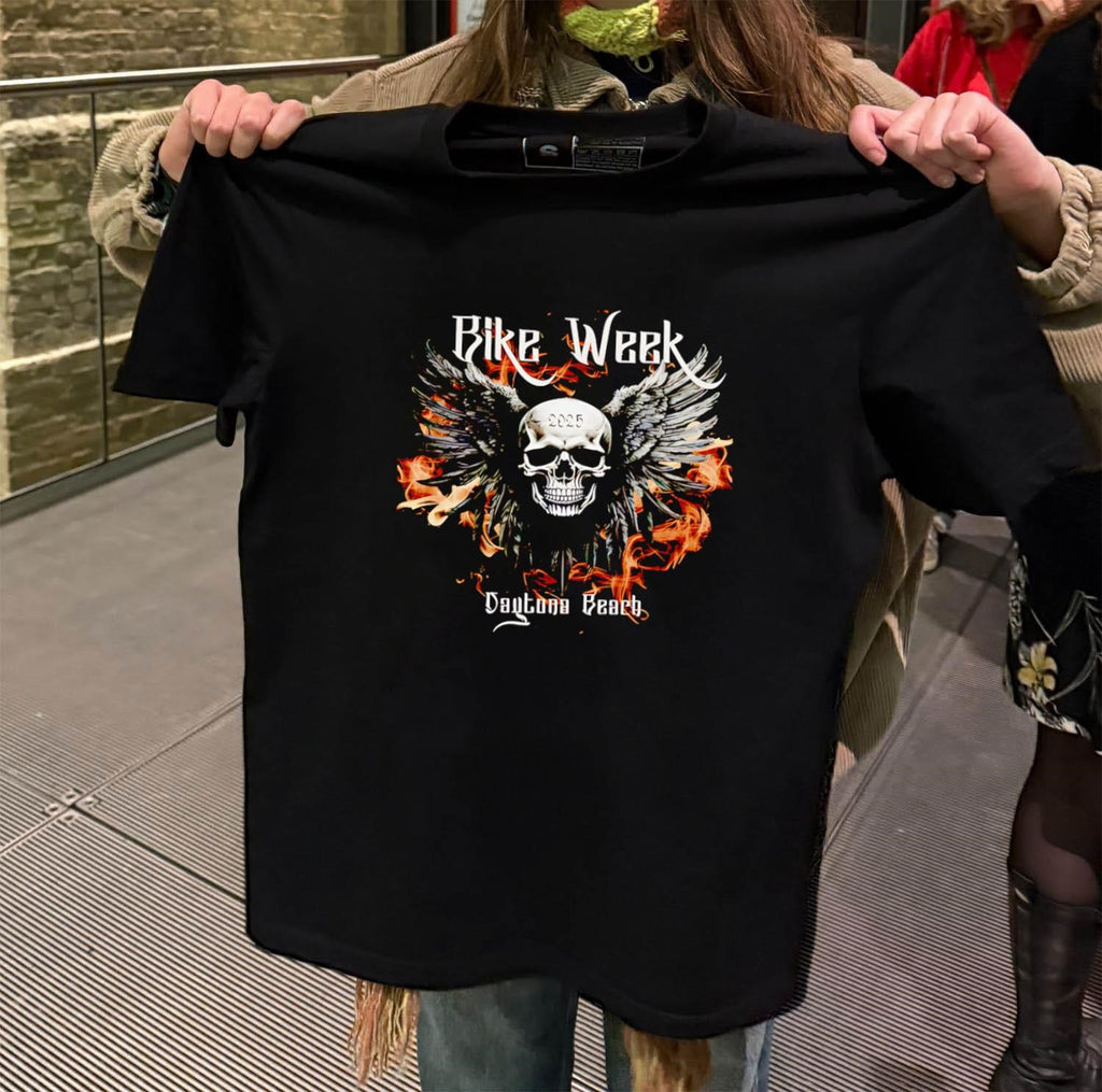 Bike Week 2025 wings Skull shirt
