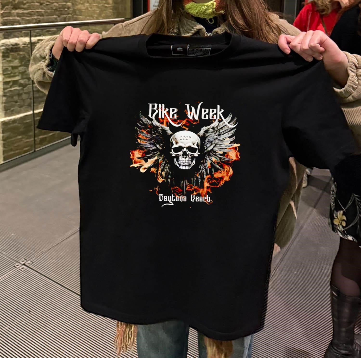Bike Week 2025 wings Skull shirt