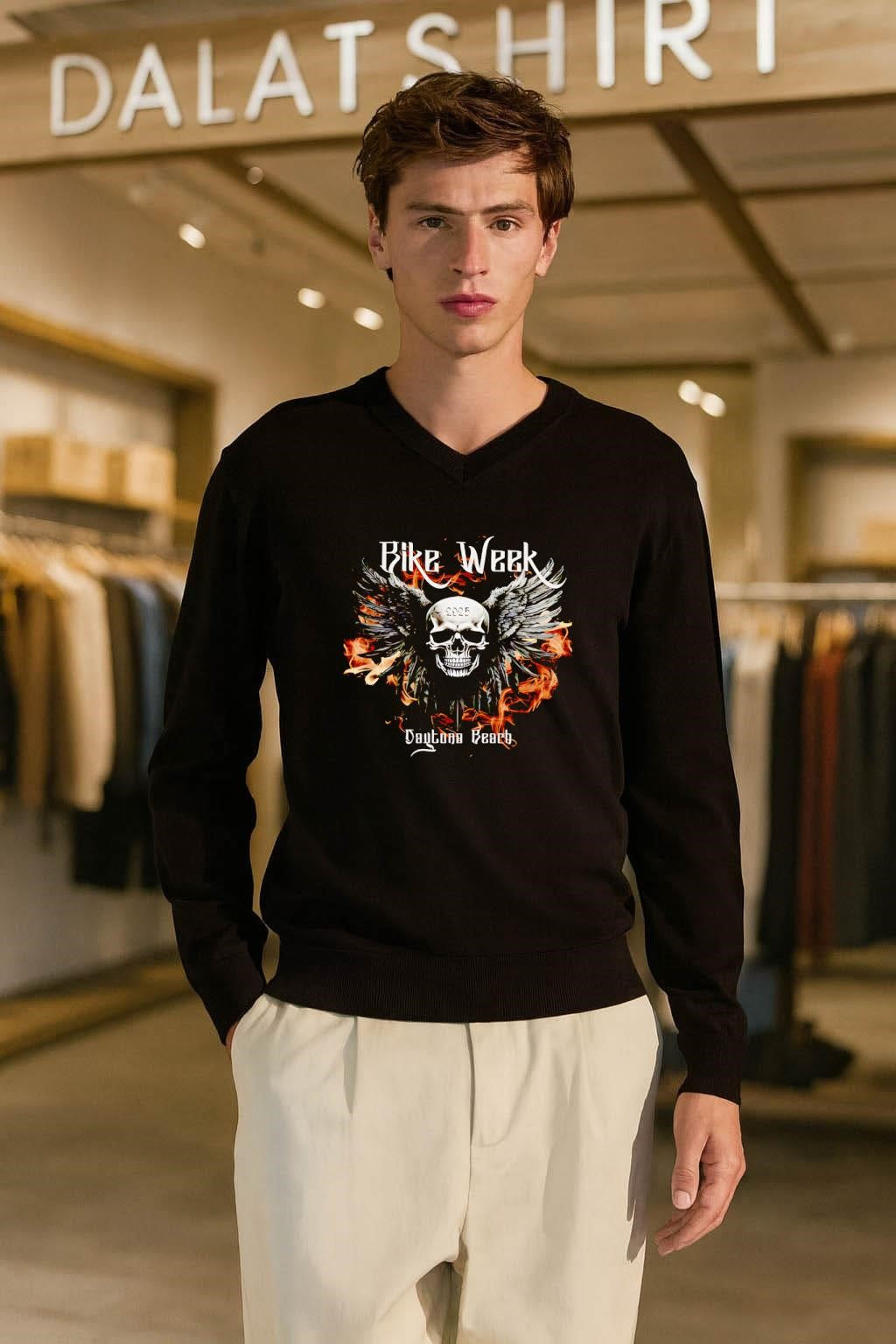 Bike Week 2025 wings Skull shirt