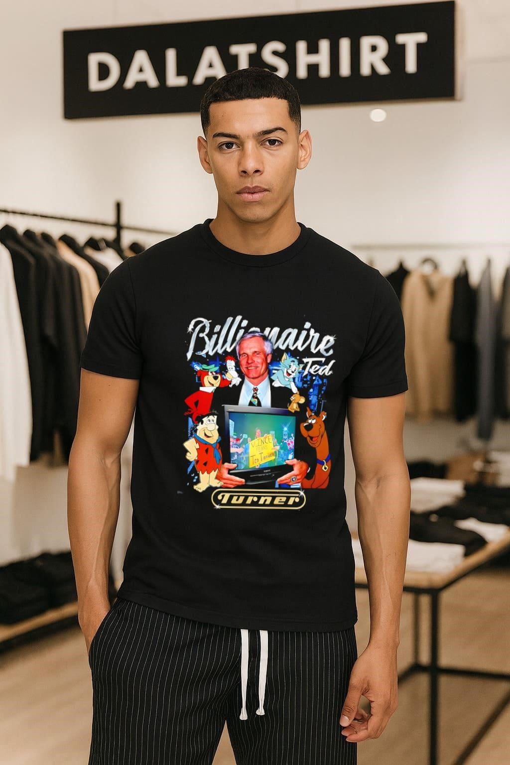 Billionaire Ted Turner CNN Cartoon shirt