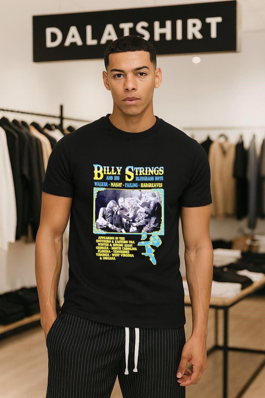 Billy Strings and His Bluegrass Boys Southern Eastern USA Tour shirt