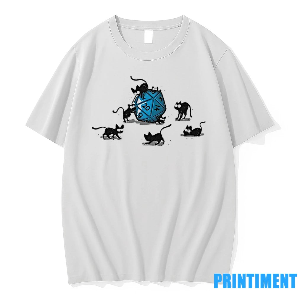 Black Cats Playing With A D20 Tshirts Sweater