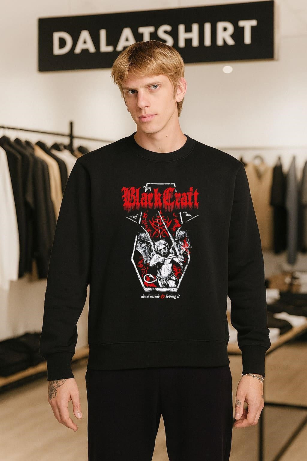 BlackCraft Dead Inside and Loving It Gothic Demon shirt