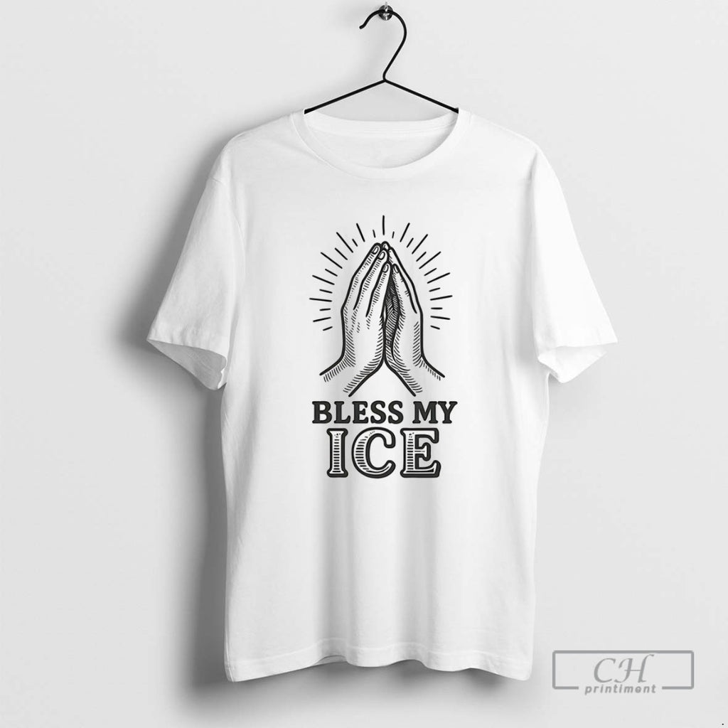 Bless Ice Praying Hands T Shirts