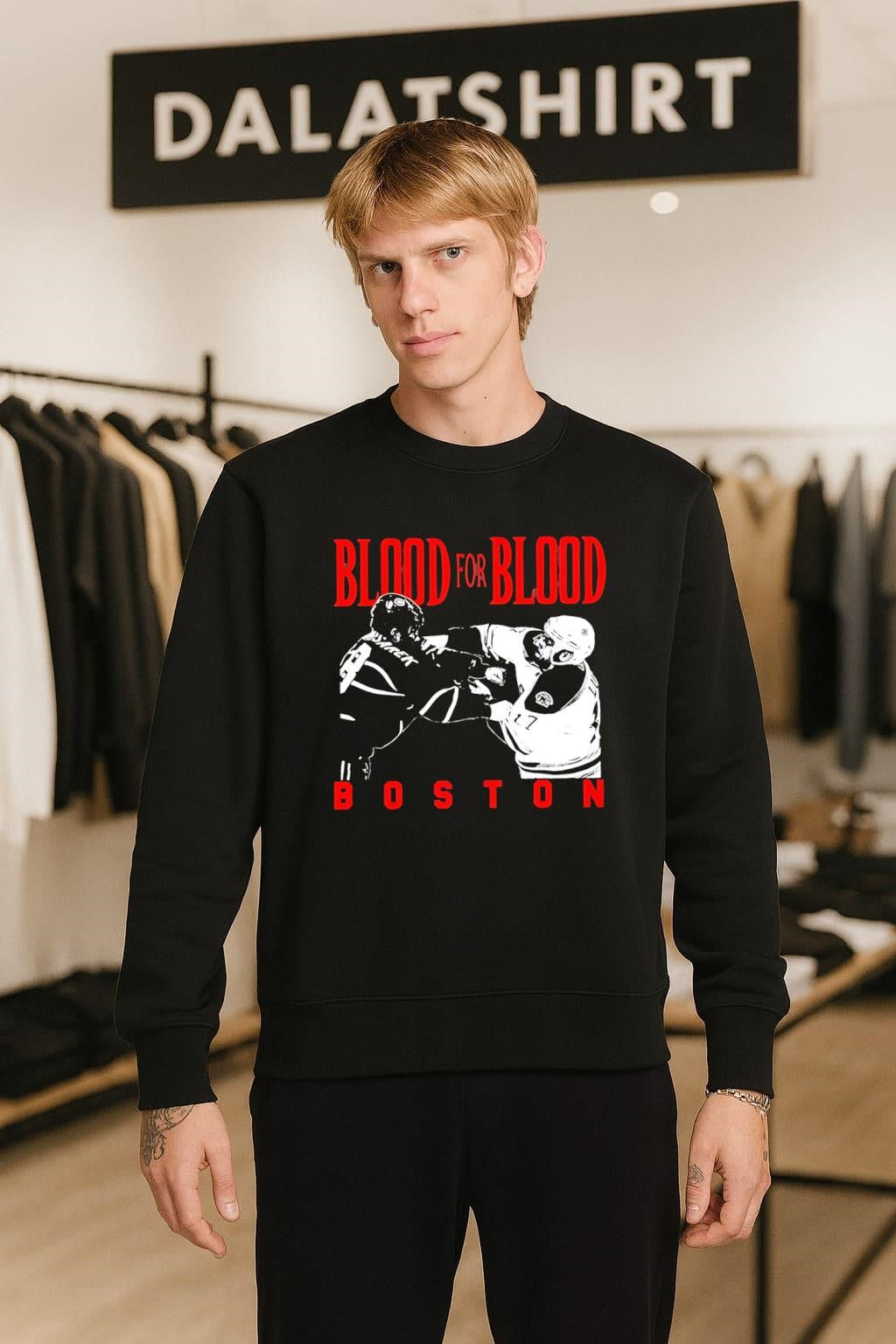 Blood for Blood Boston Hockey Players Fight Graphic shirt