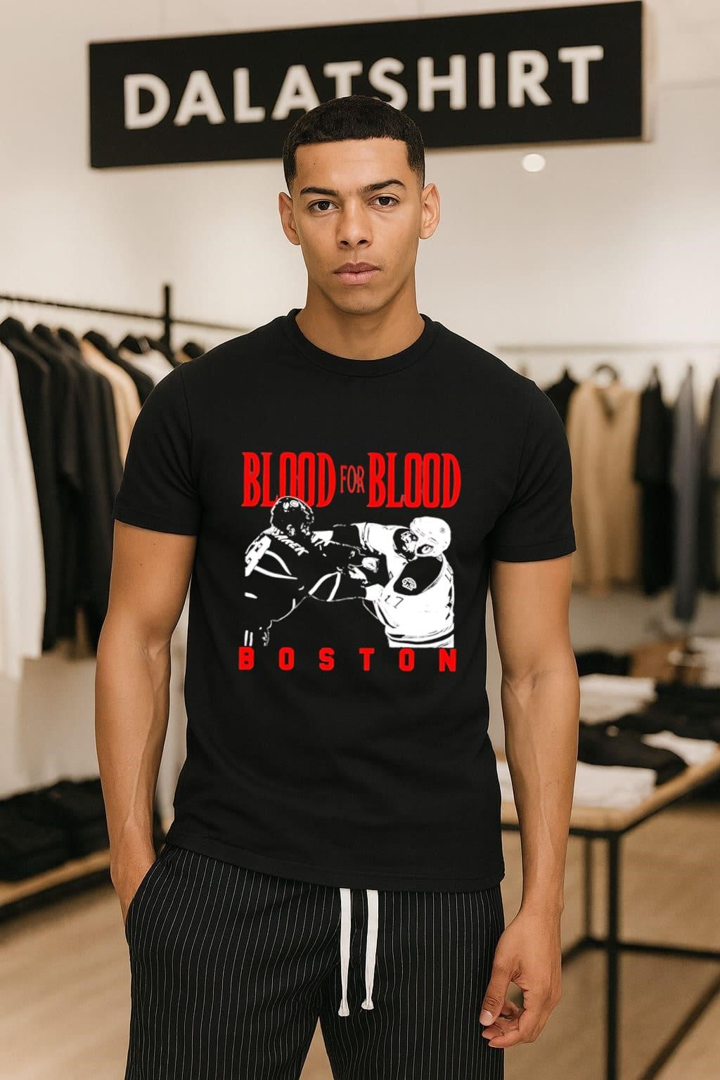 Blood for Blood Boston Hockey Players Fight Graphic shirt