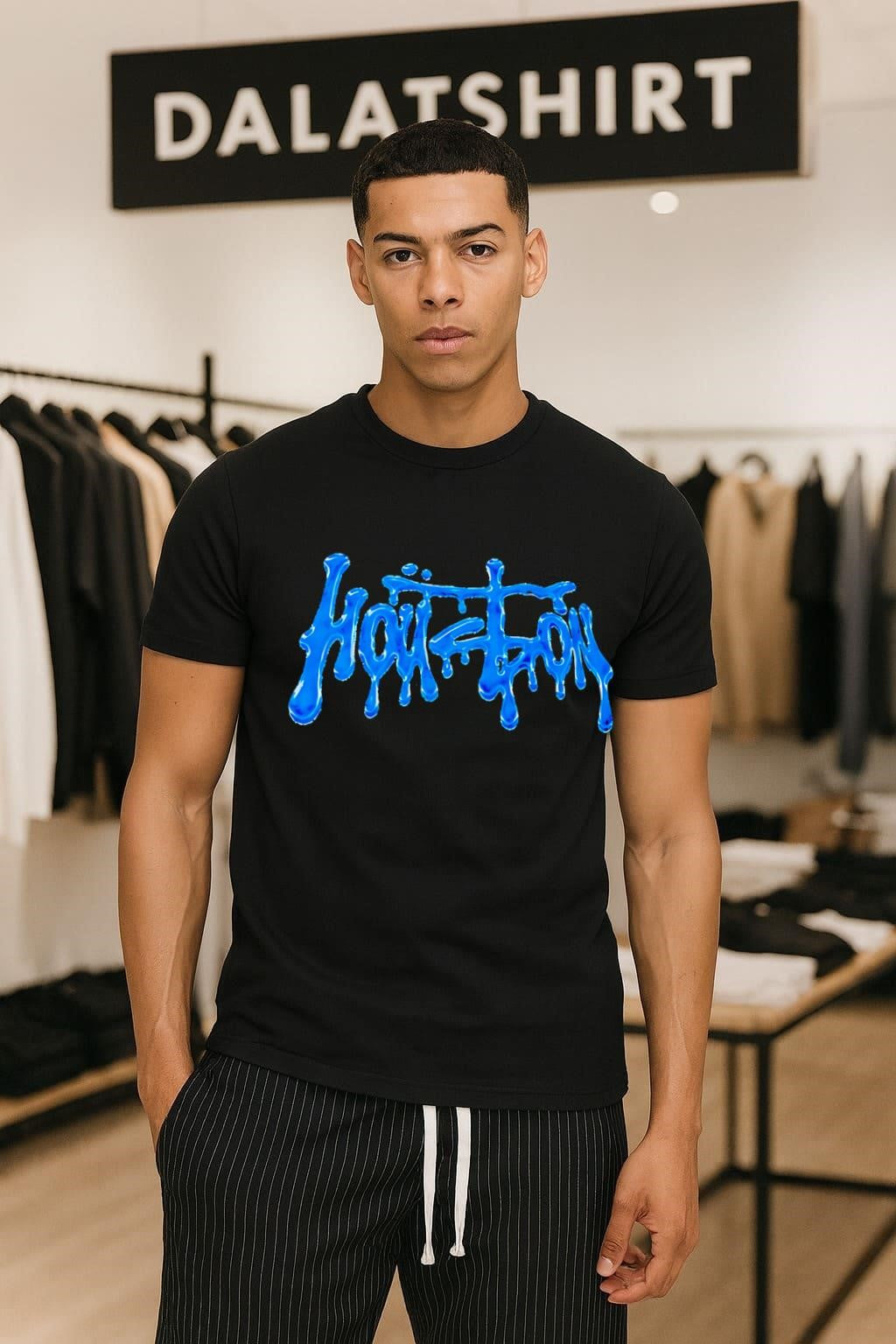 Blue Dripping Houston Texas Est 1836 Logo shirt