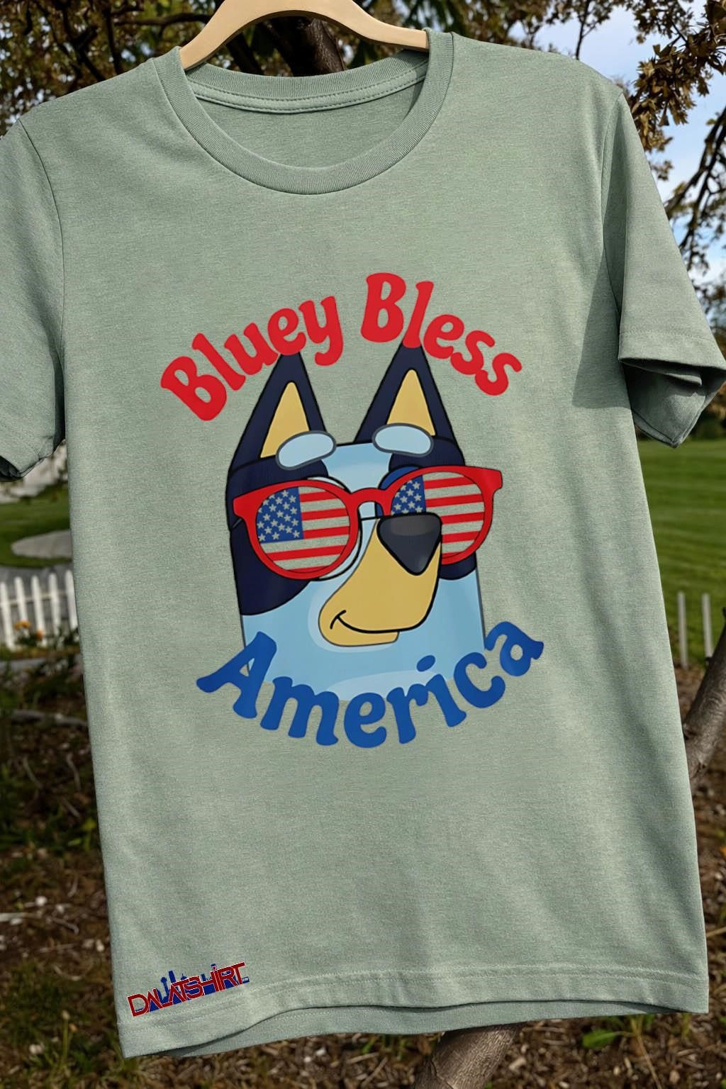 Bluey Bless America Sunglasses shirt