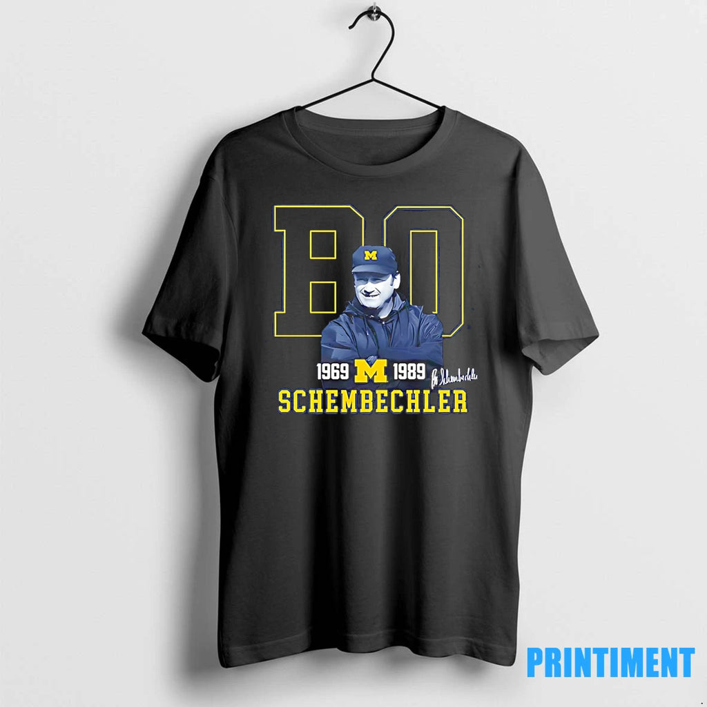 Bo Schembechler Remembrance Michigan Wolverines 1969 1989 Signature Tshirts Sweater