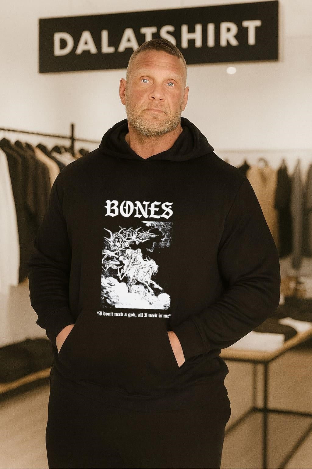 Bones I Don’t Need A God Angel Illustration shirt