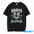 Boots On The Ground Cowgirl Style Tshirts Sweater