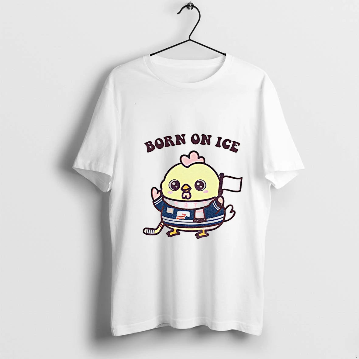 Born On Ice Cute Hockey Chick Usa Tshirts Sweater