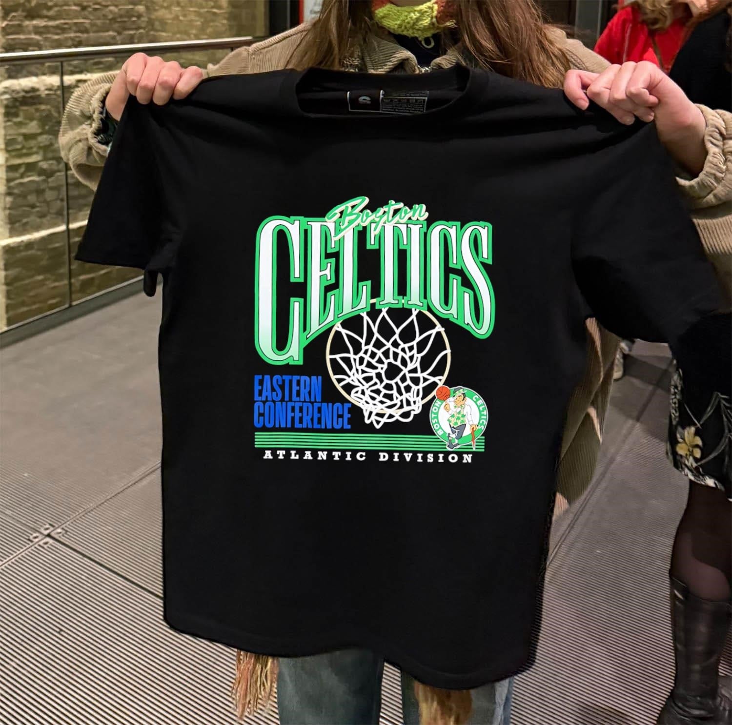 Boston Celtics Eastern Conference Atlantic Division Basketball Net Lucky shirt