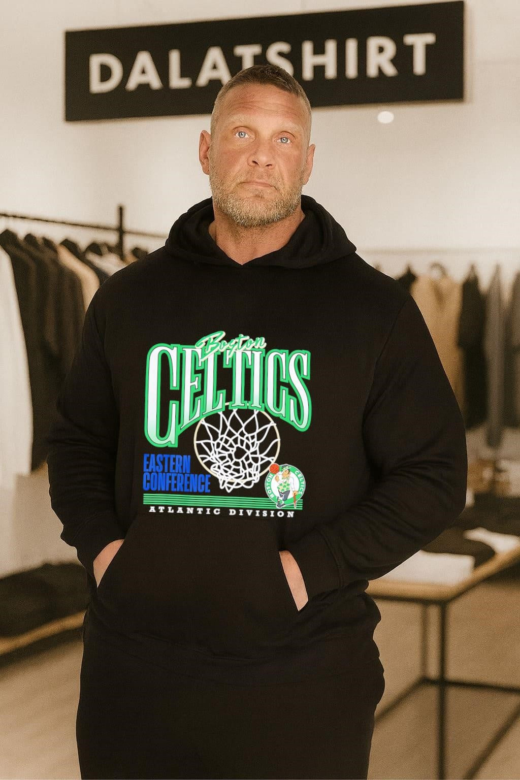 Boston Celtics Eastern Conference Atlantic Division Basketball Net Lucky shirt
