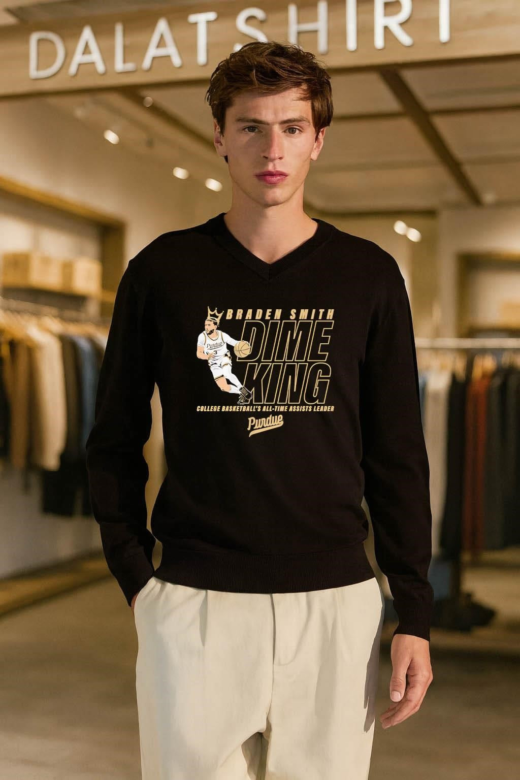 Braden Smith Dime King College Basketball’s All-Time Assists Leader Purdue shirt