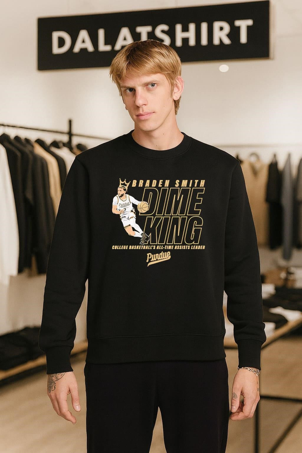 Braden Smith Dime King College Basketball’s All-Time Assists Leader Purdue shirt