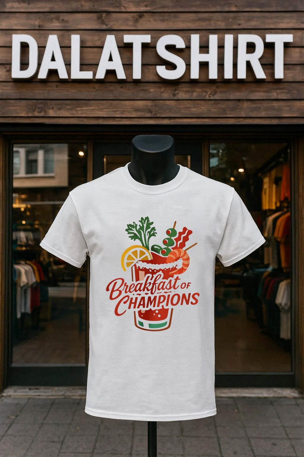 Breakfast of Champions Bloody Mary Garnish Cocktail shirt