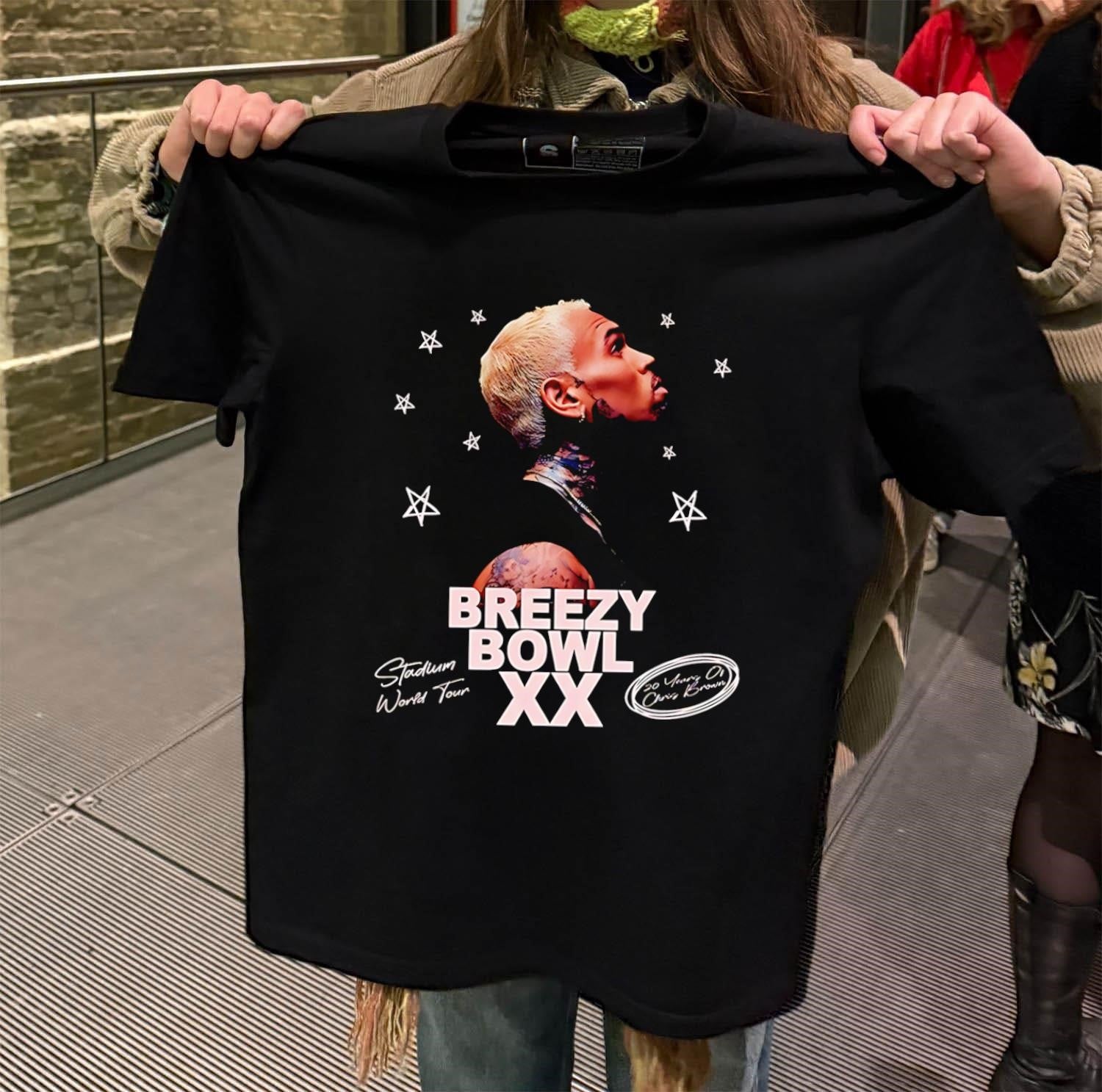 Breezy Bowl XX Stadium World Tour Chris Brown shirt