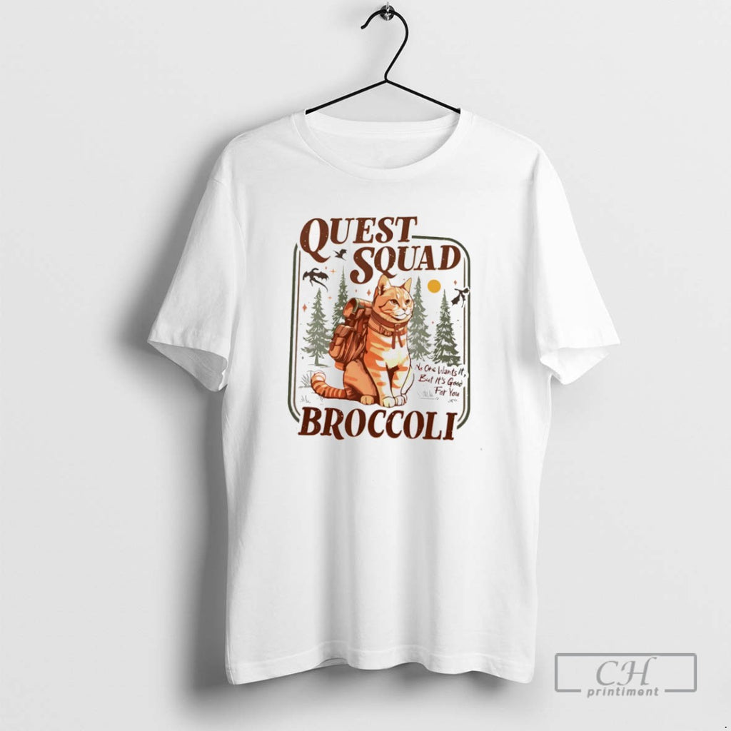 Broccoli Cat Storm Quest Squad Broccoli T Shirts