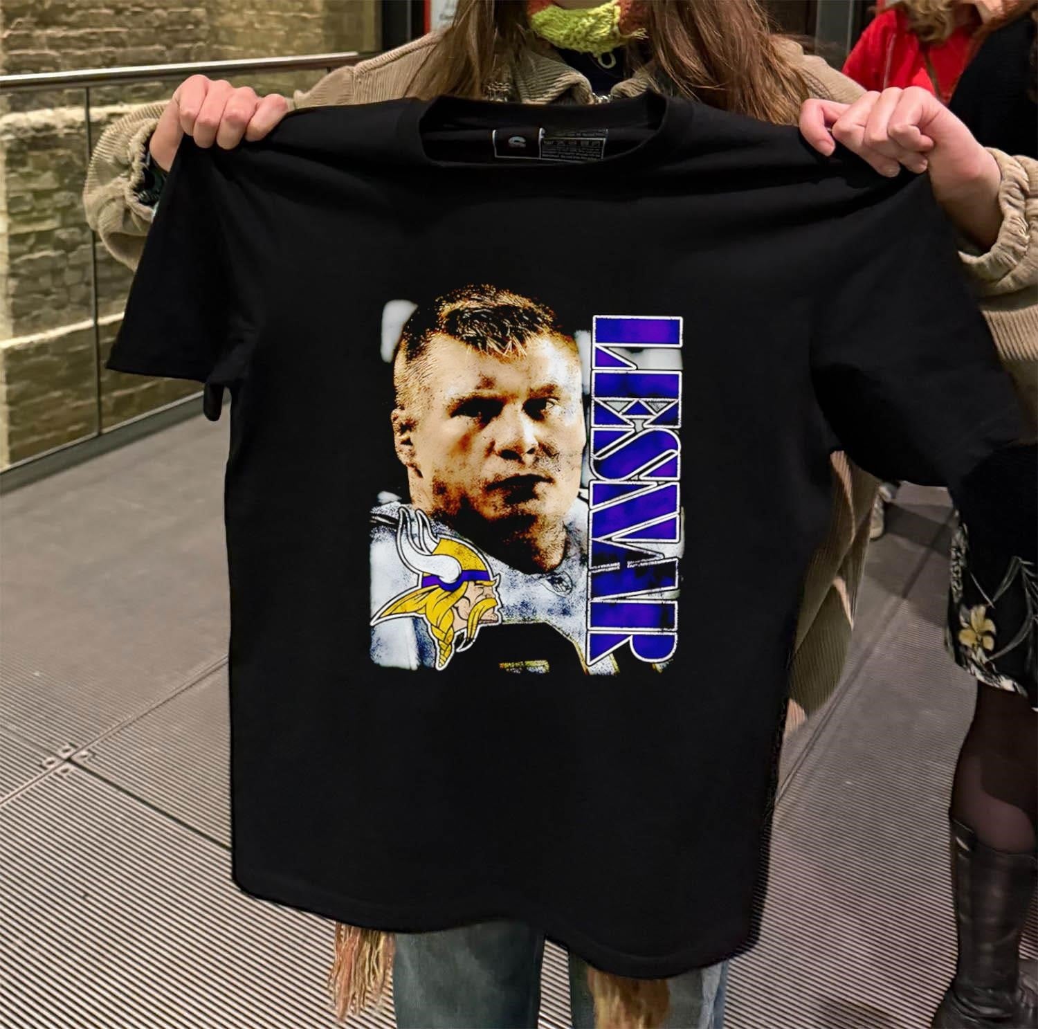 Brock Lesnar Minnesota Vikings Purple Text Portrait Football Logo shirt
