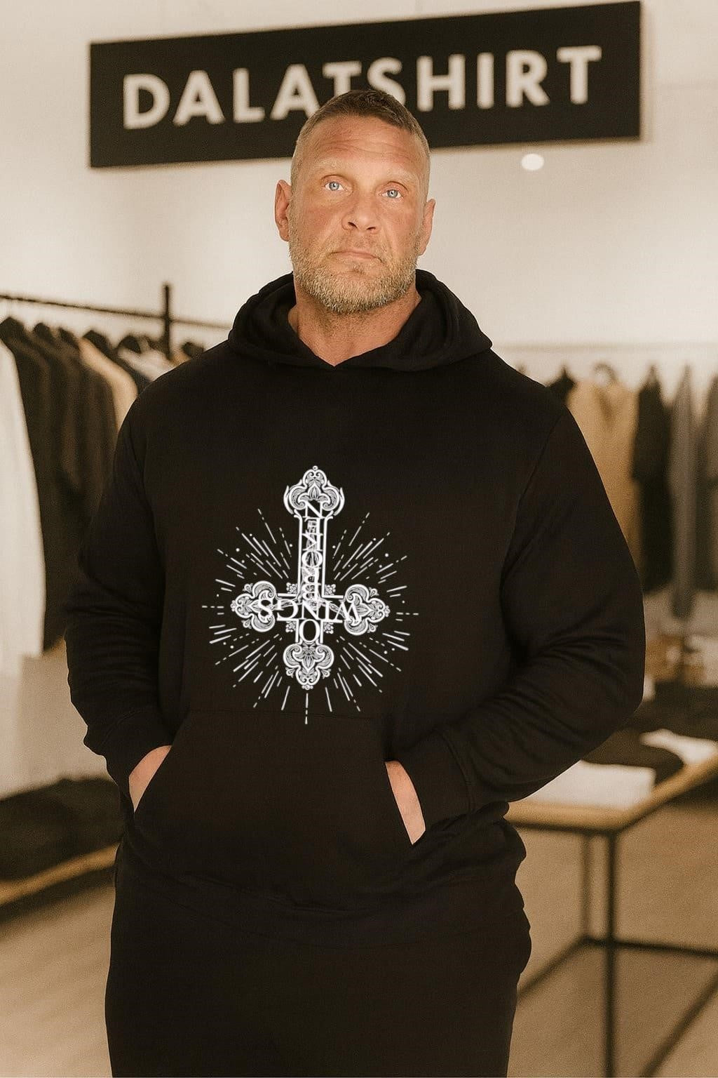 Broken Wings Inverted Cross Gothic Ornamental shirt