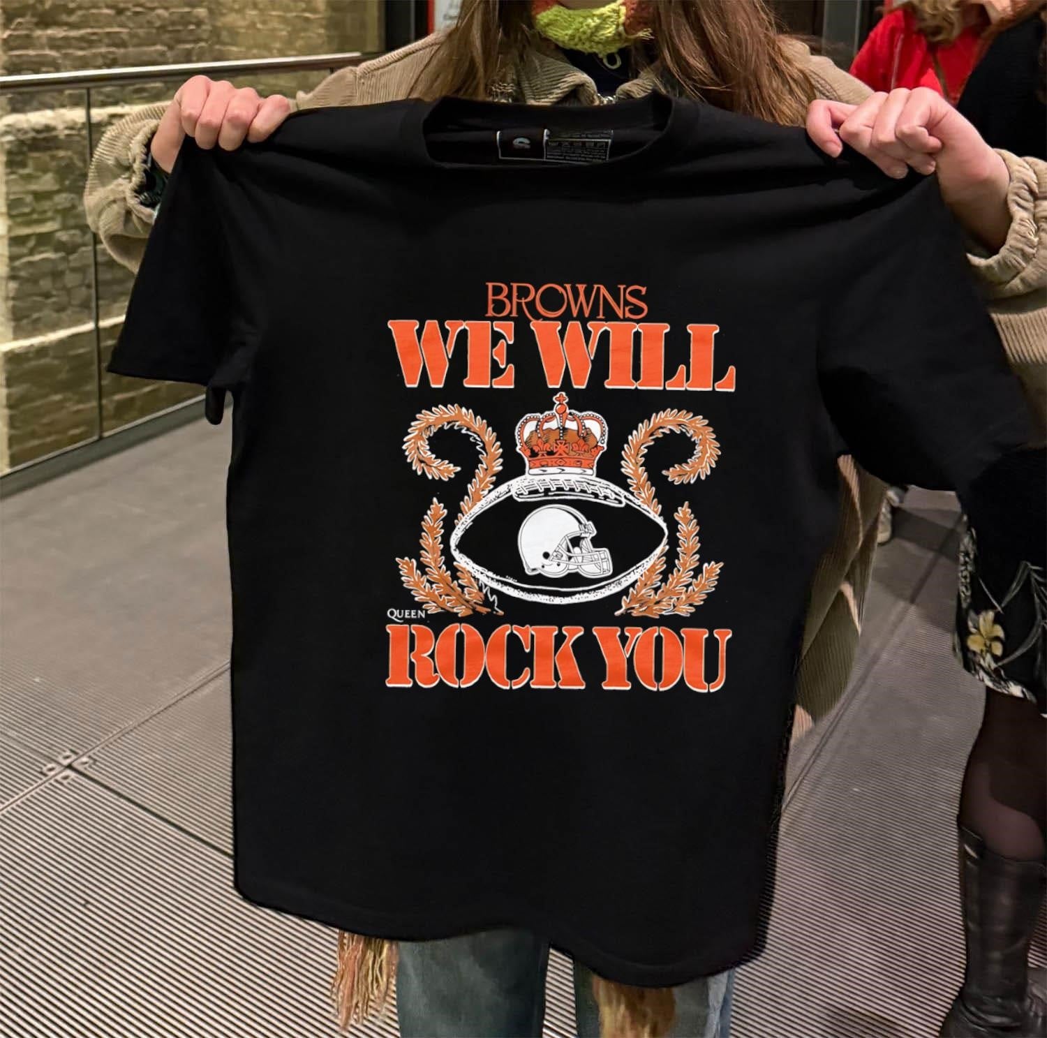 Browns We Will Rock You Football Crown shirt