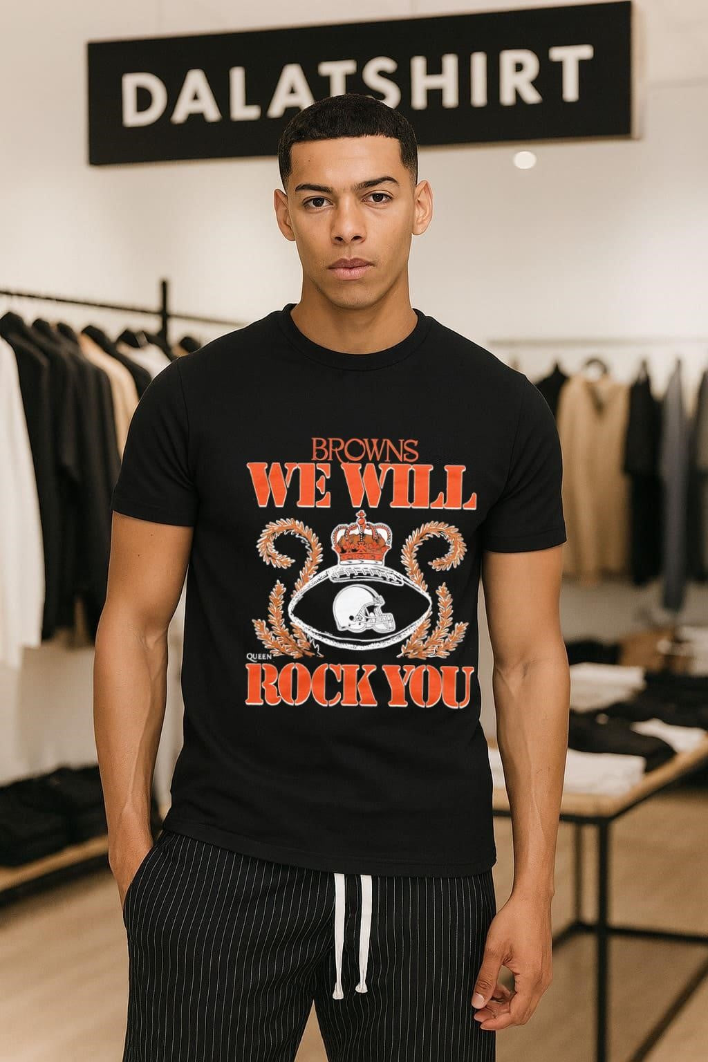 Browns We Will Rock You Football Crown shirt