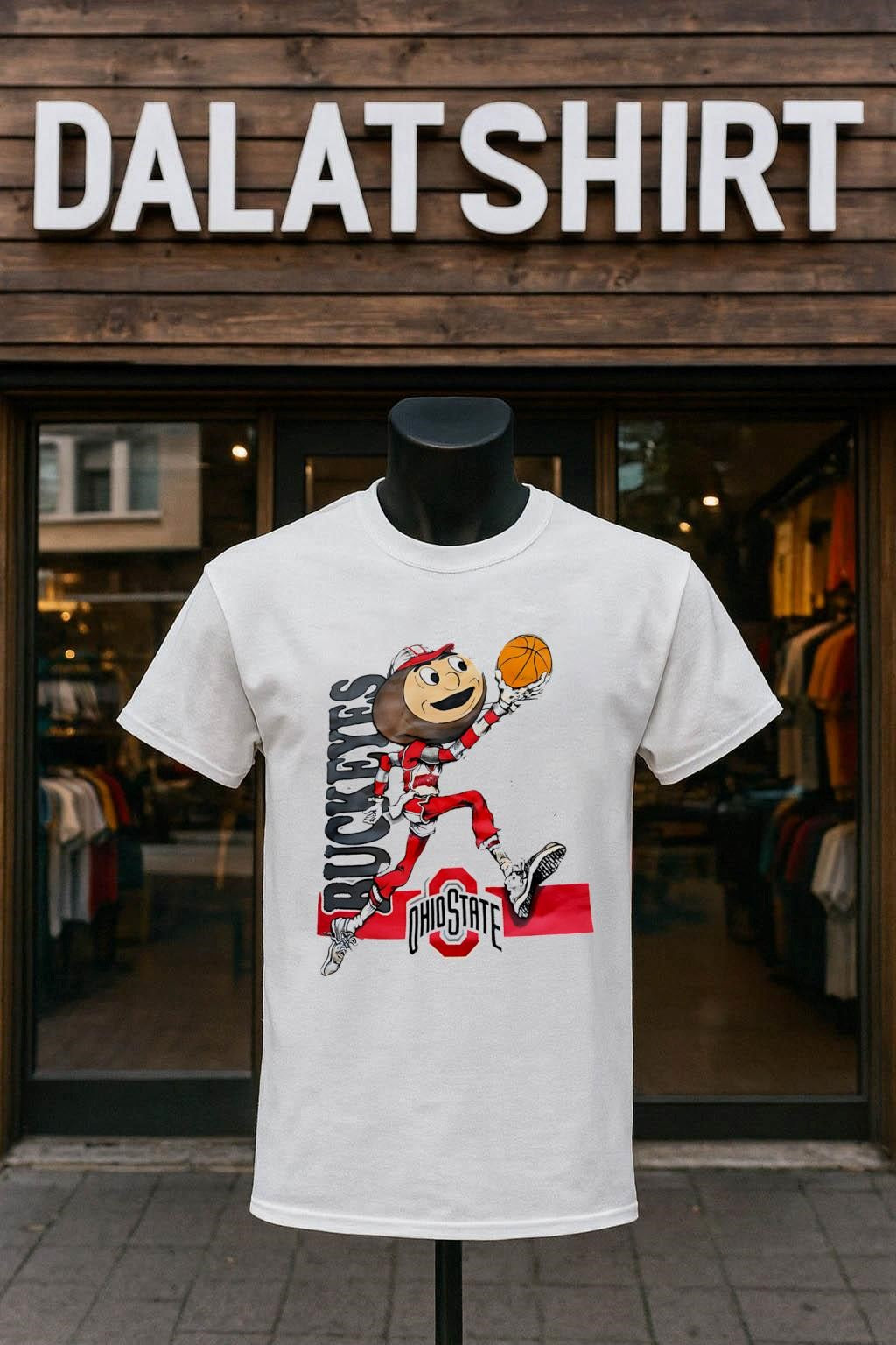 Brutus Buckeye Ohio State basketball logo vintage style shirt