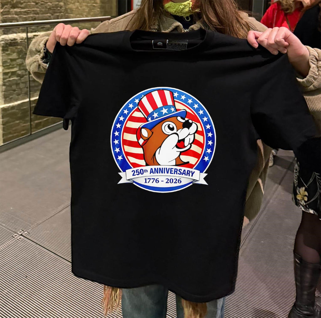 Buc-ee’s Beaver 250th Anniversary 1776-2026 Uncle Sam Patriot American Flag shirt
