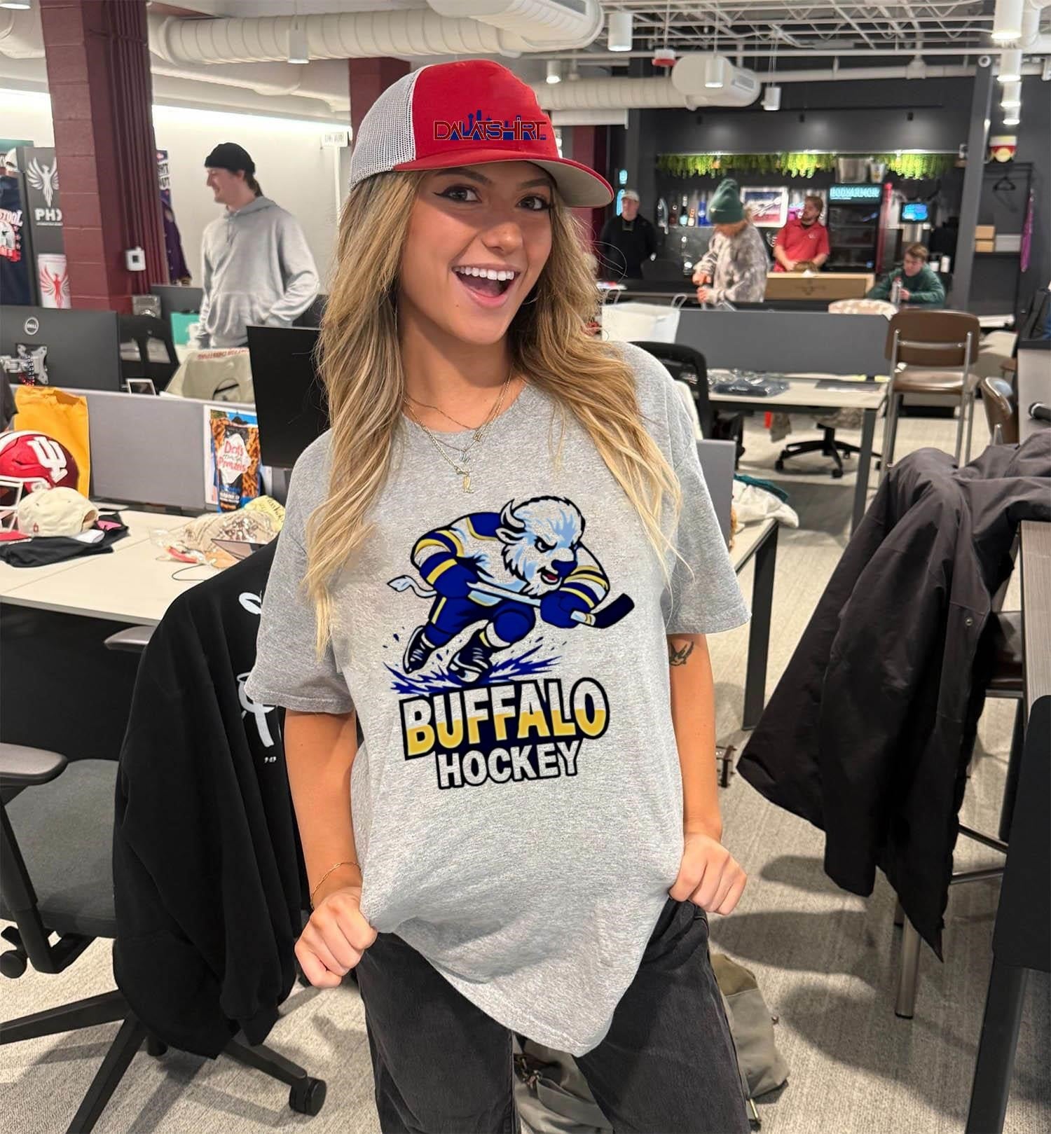 Buffalo Hockey Charging Bison Mascot shirt
