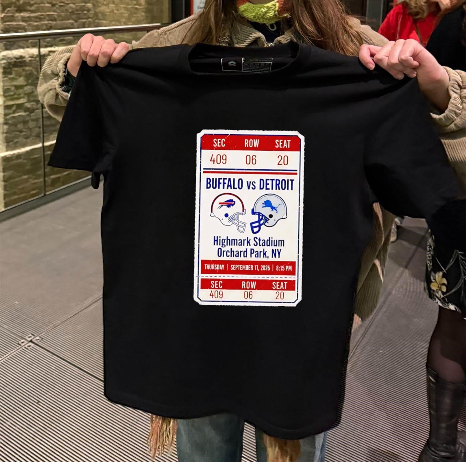 Buffalo vs Detroit Highmark Stadium Football shirt