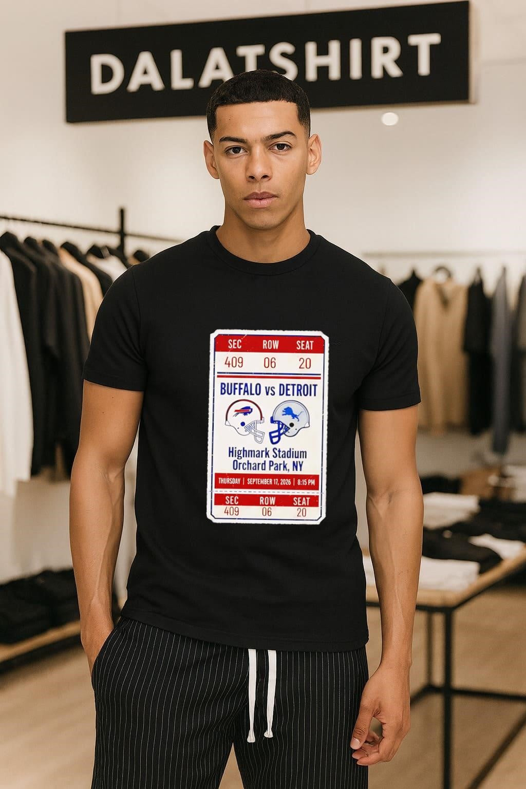 Buffalo vs Detroit Highmark Stadium Football shirt