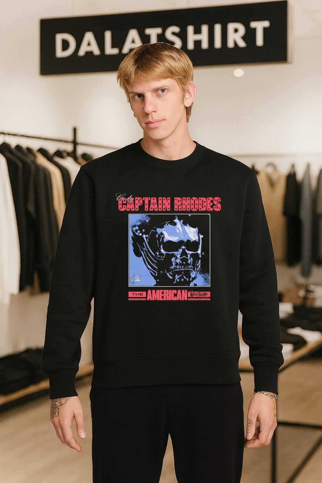 CODY CAPTAIN RHODES THE AMERICAN NIGHTMARE skull logo shirt