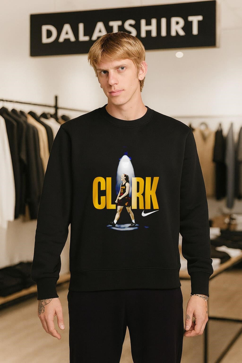 Caitlin Clark stage lights shirt