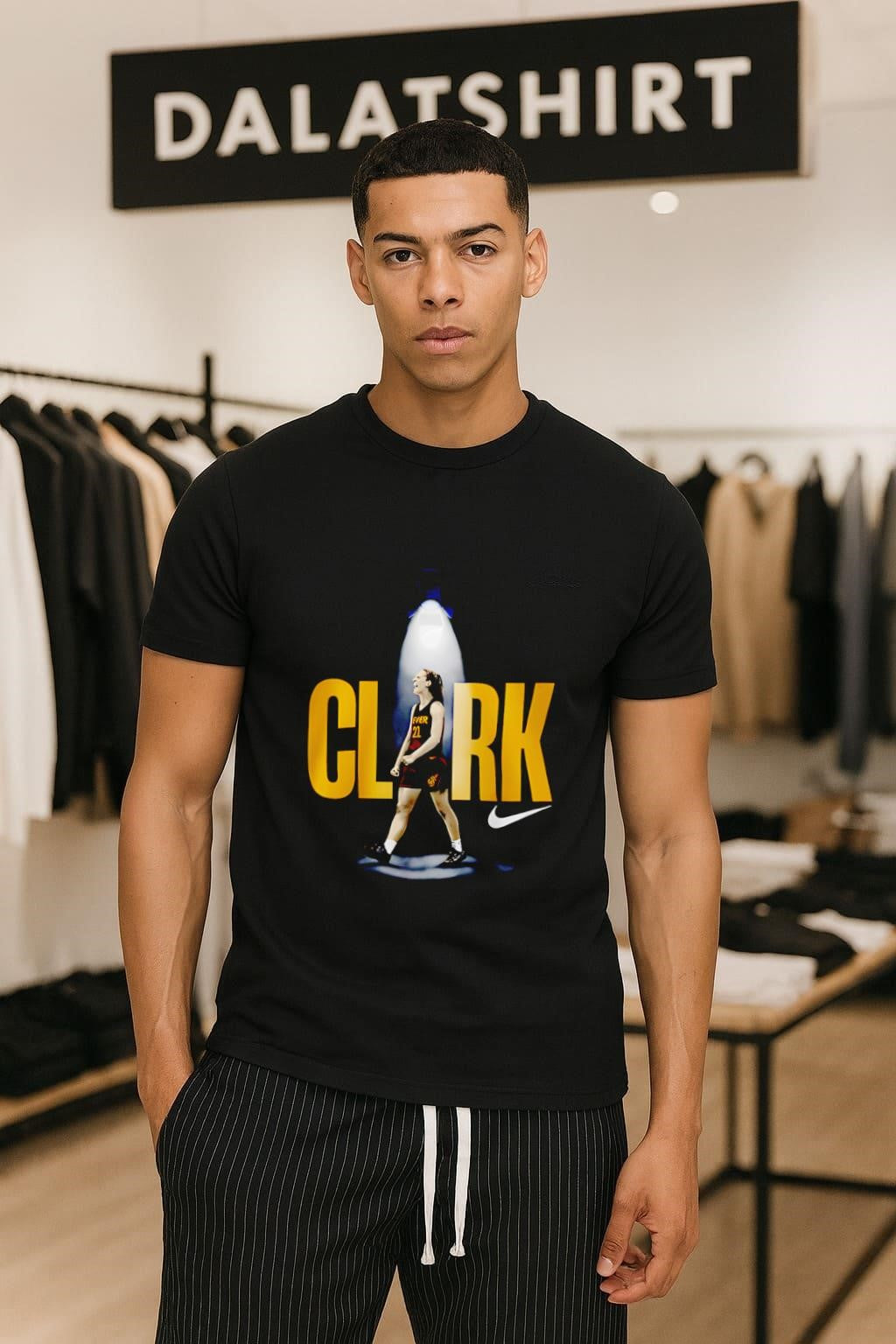 Caitlin Clark stage lights shirt