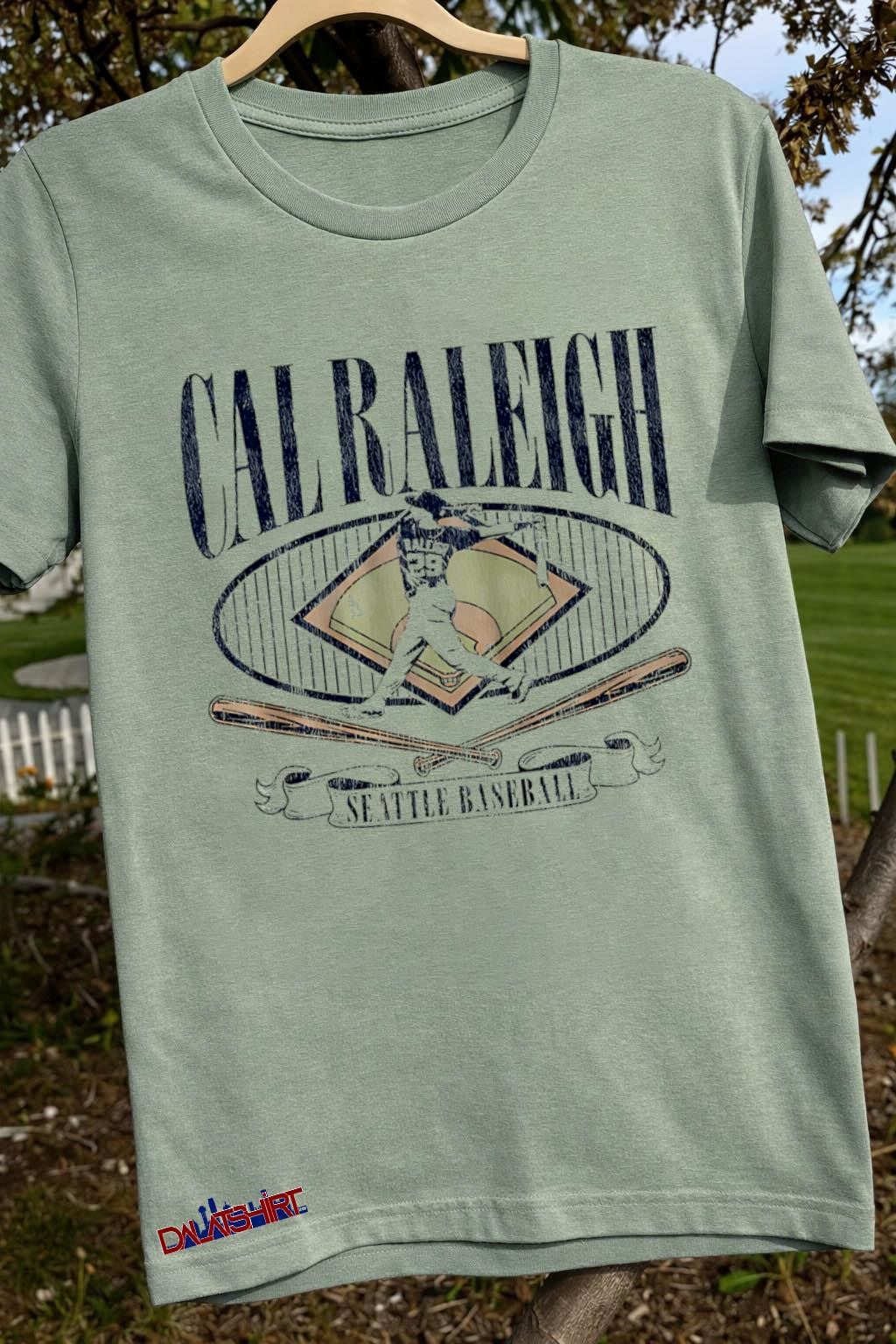 Cal Raleigh Seattle Baseball Field Crossed Bats Banner shirt