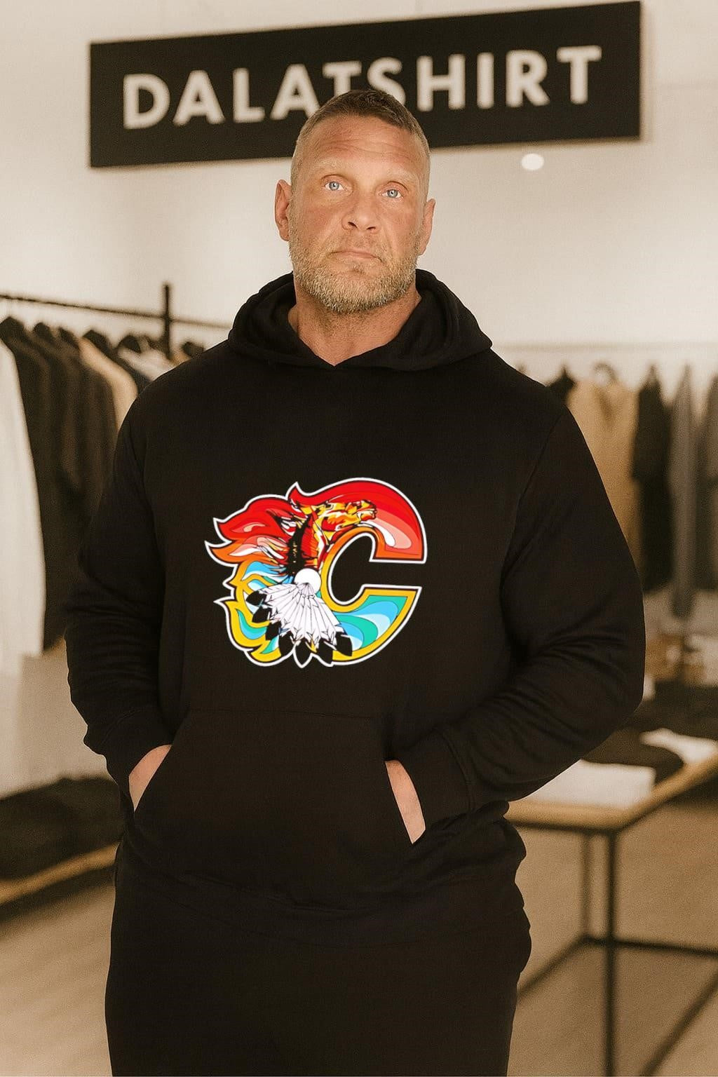 Calgary Flames Logo Indigenous Heritage Native Feather shirt