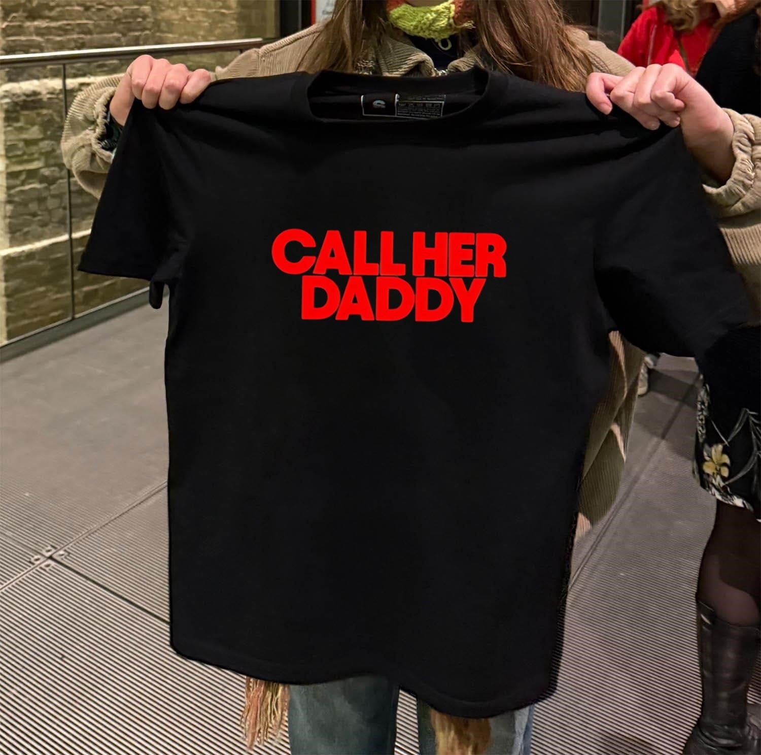 Call Her Daddy Red Bold Typography Podcast shirt