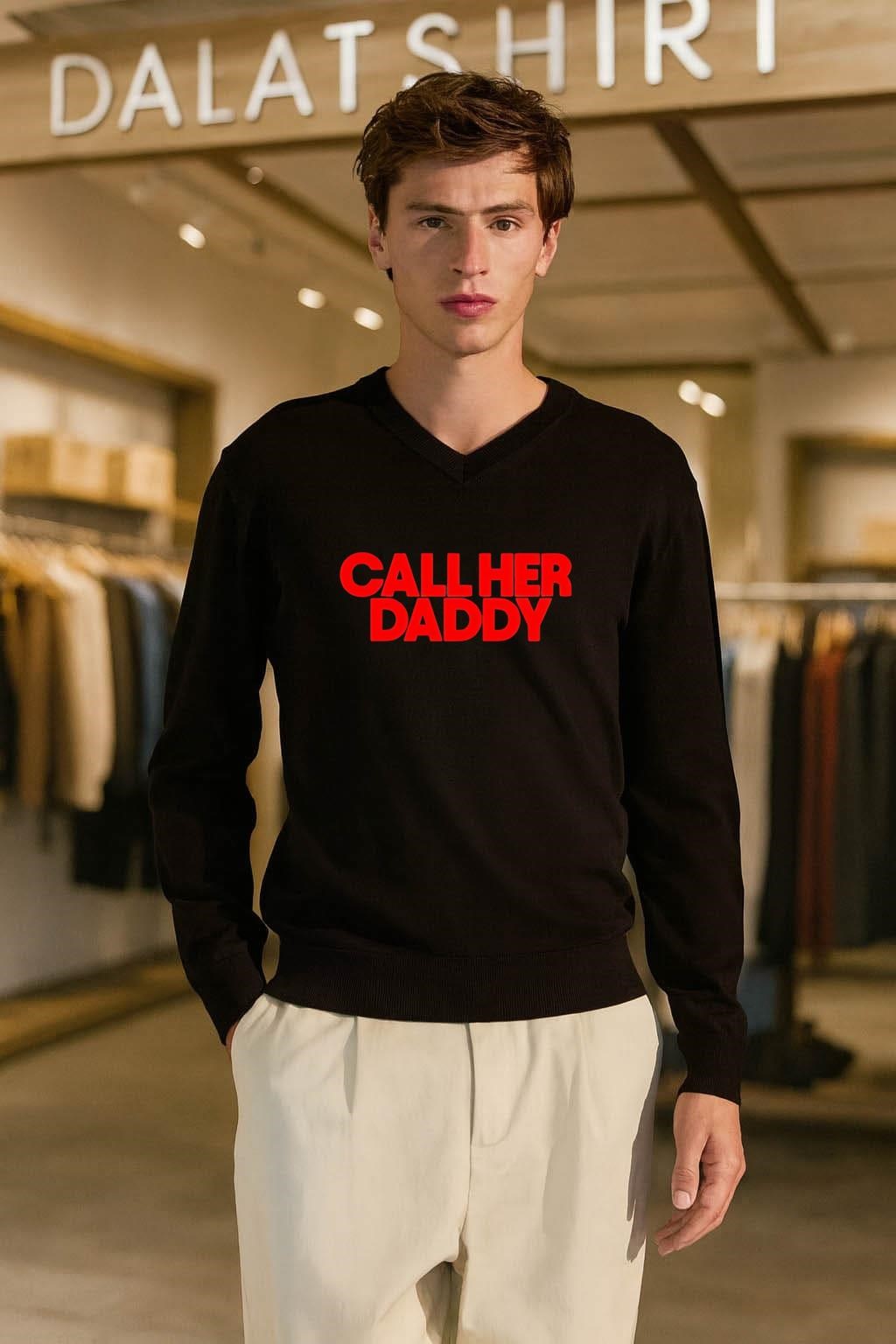 Call Her Daddy Red Bold Typography Podcast shirt