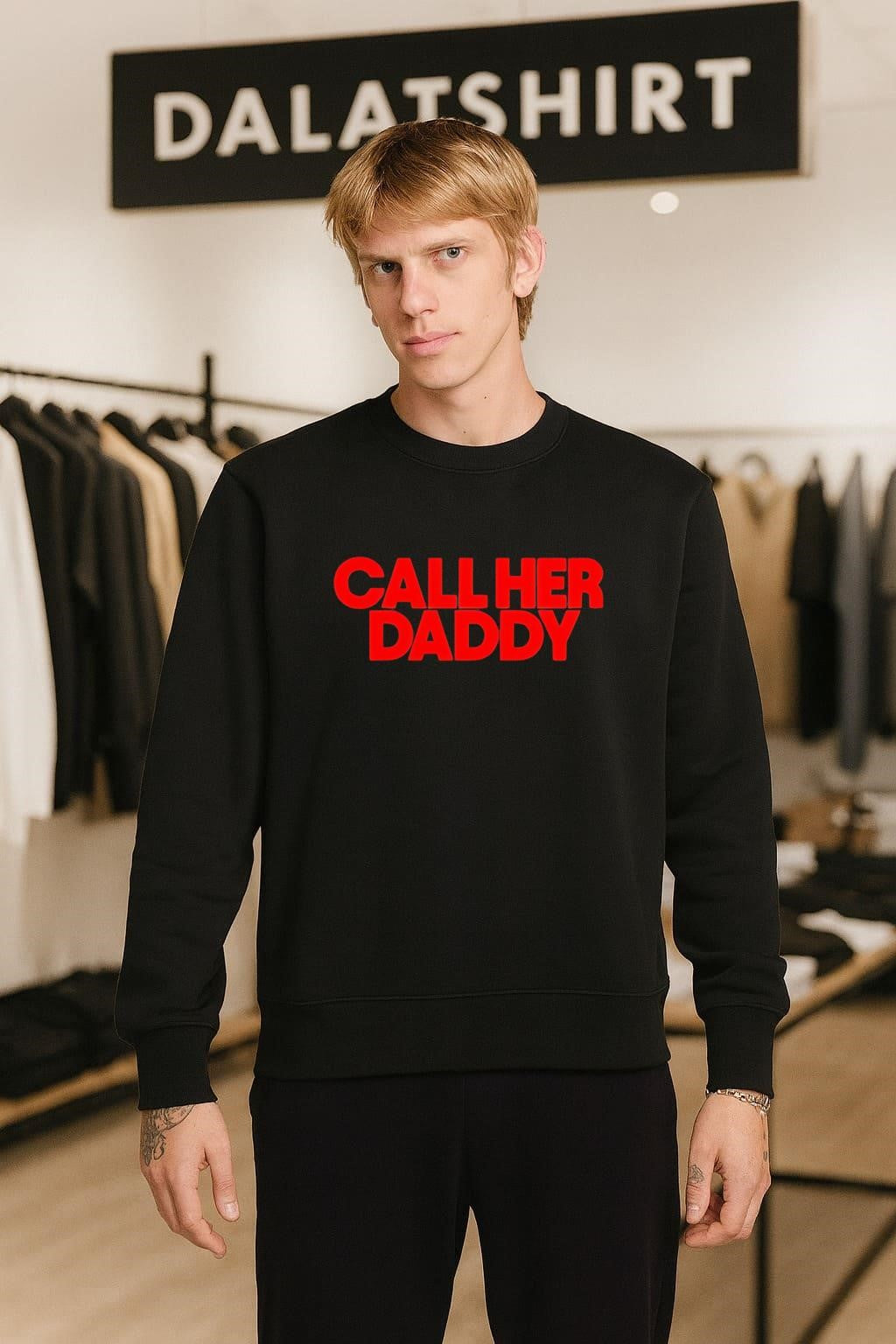 Call Her Daddy Red Bold Typography Podcast shirt